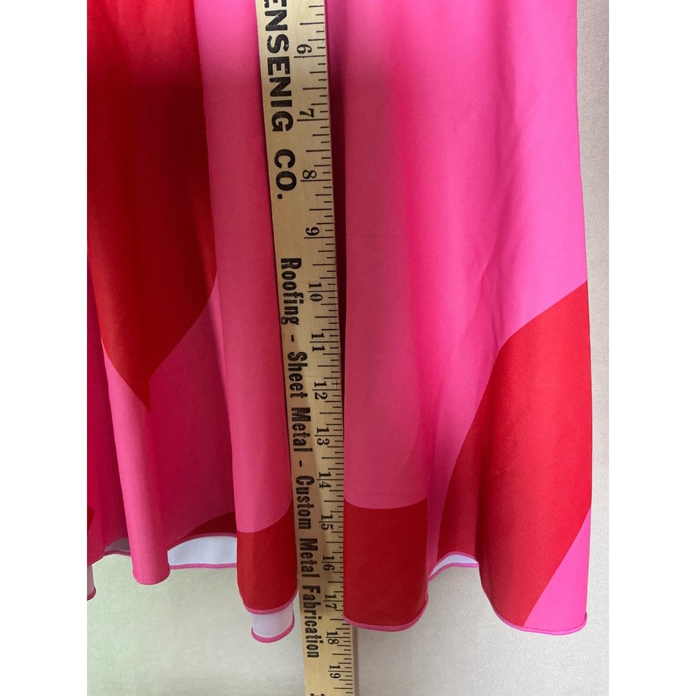 Large Burkini Modest Swimsuit Women 4 Piece Set Pink Red Excellent Geometric - Picture 10 of 16